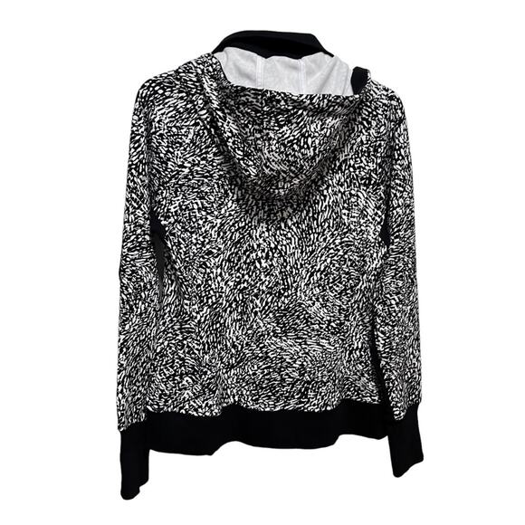 Athleta Triumph Printed Hoodie Sweatshirt Sweat Jacket Windstorm Full Zip - Picture 4 of 10